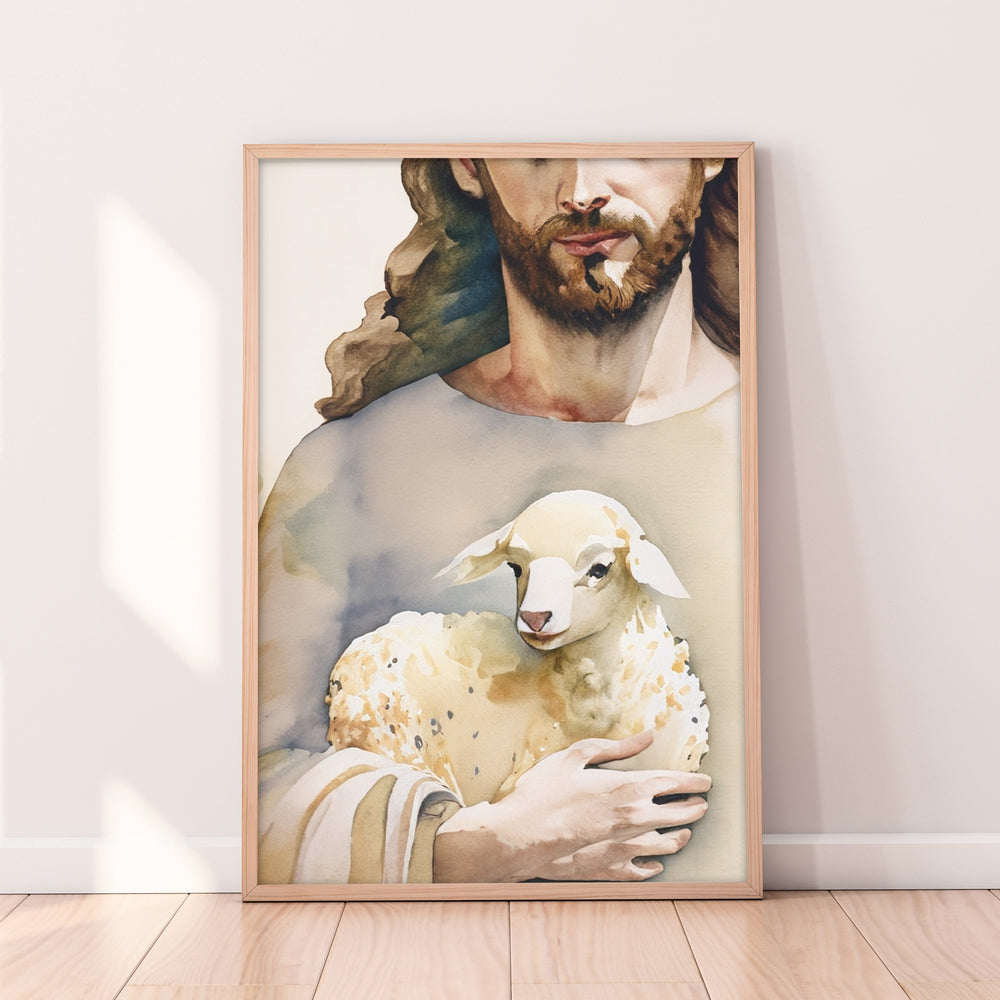 "Jesus & Lamm" Digitales Bild