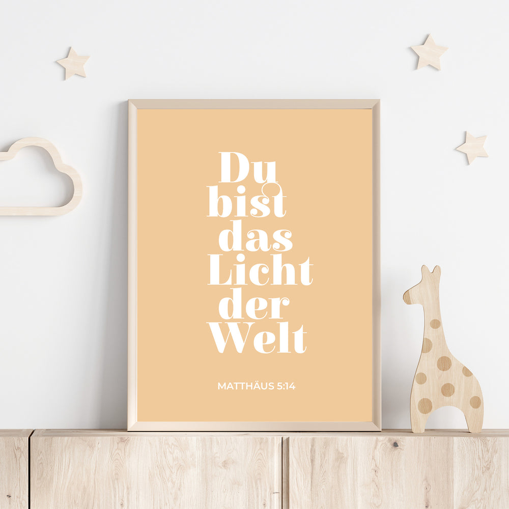 "Du bist das Licht der Welt" Digitales Bild