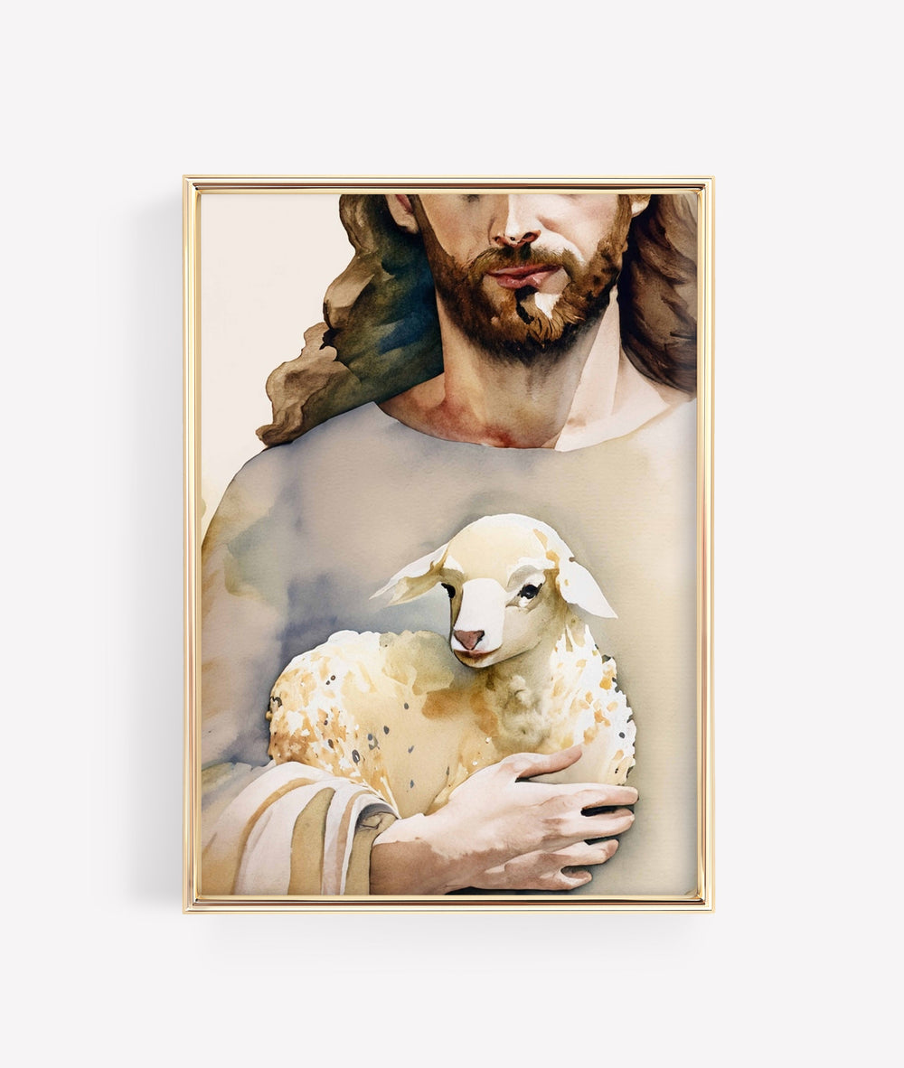 "Jesus & Lamm" Digitales Bild